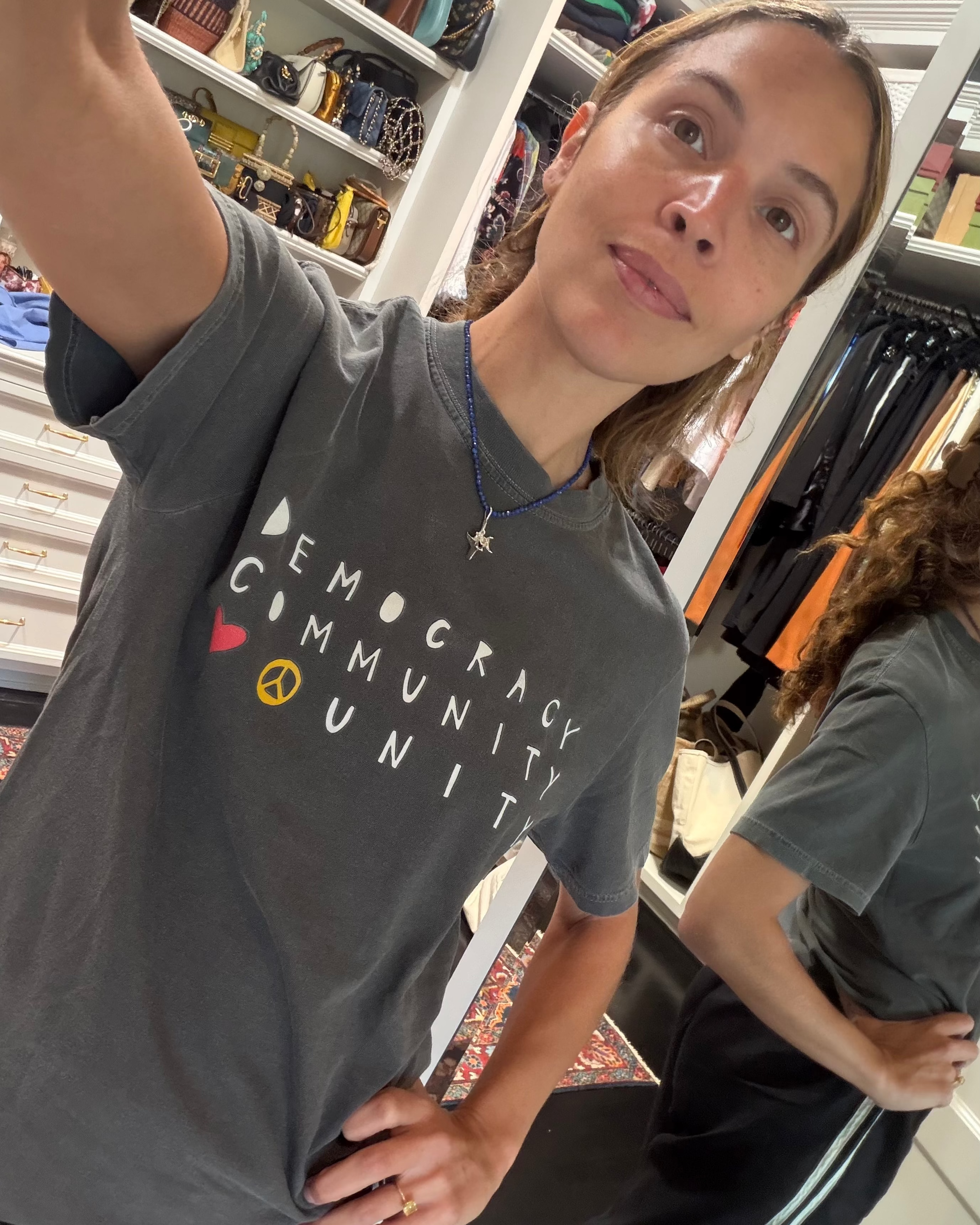 DEMOCRACY COMMUNITY UNITY cotton tee