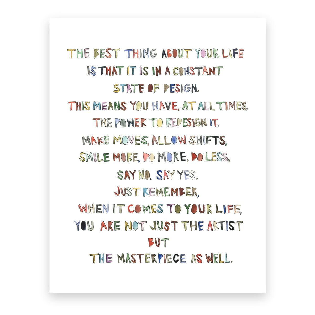 The Best Thing Print in Rainbow