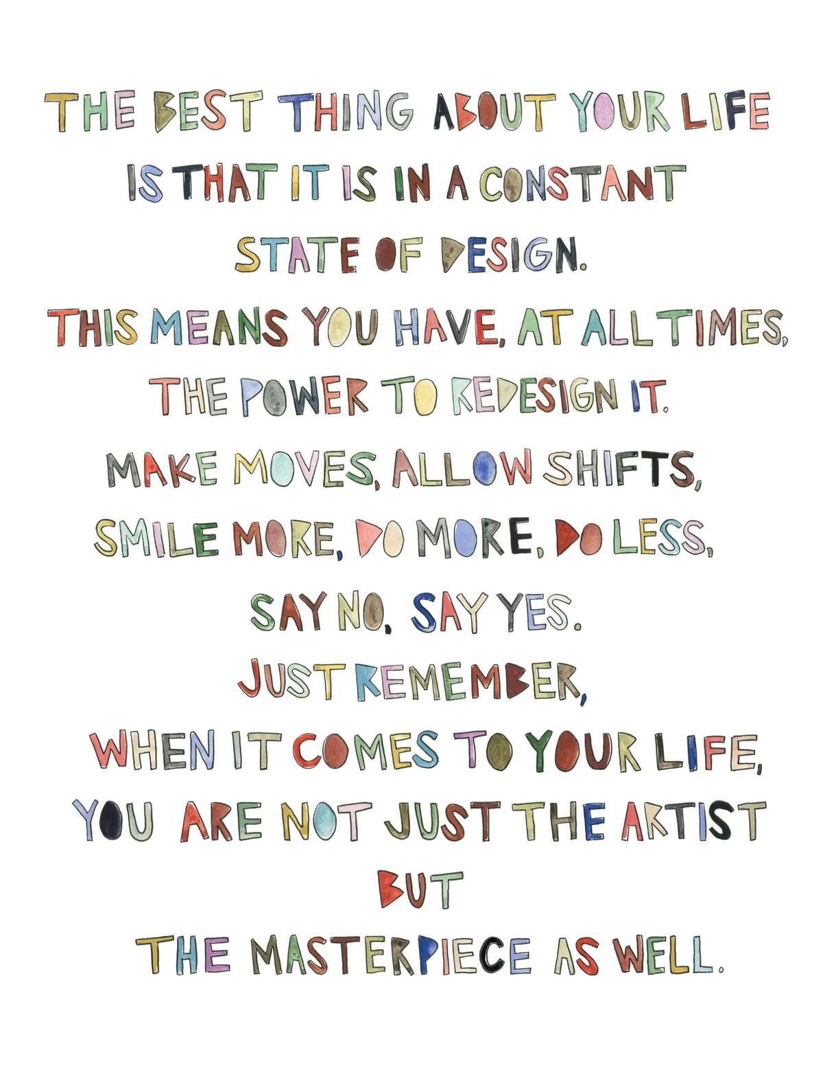 The Best Thing Print in Rainbow Print